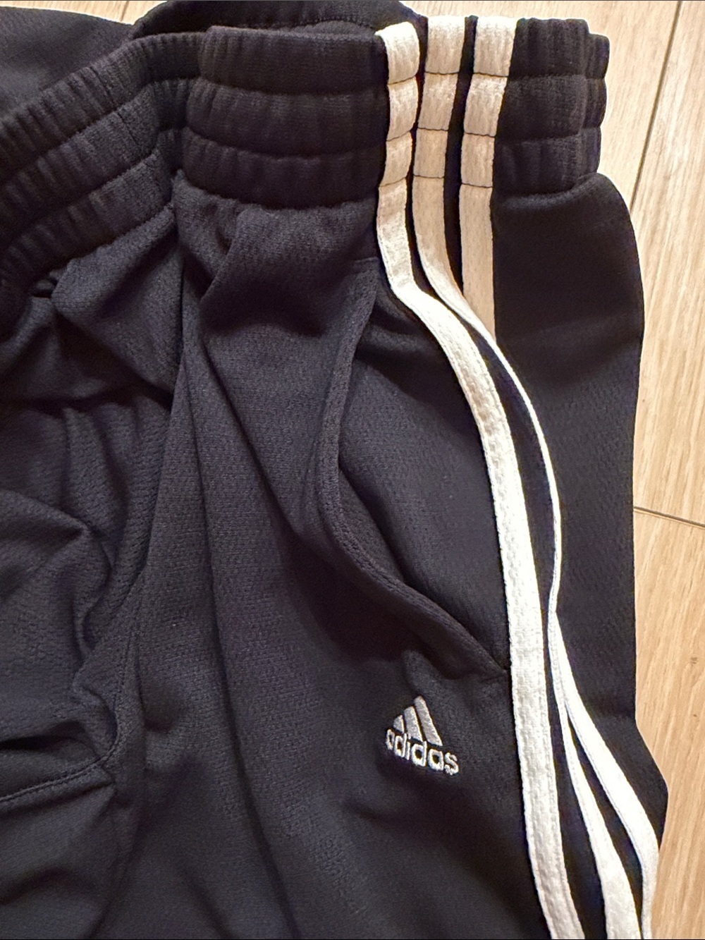 adidas Black Joggers with White Side Stripes - - Picture 4 of 4